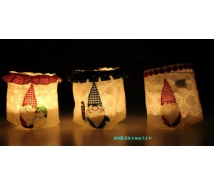 Stickserie - Winterzauber Wichtel gemustert